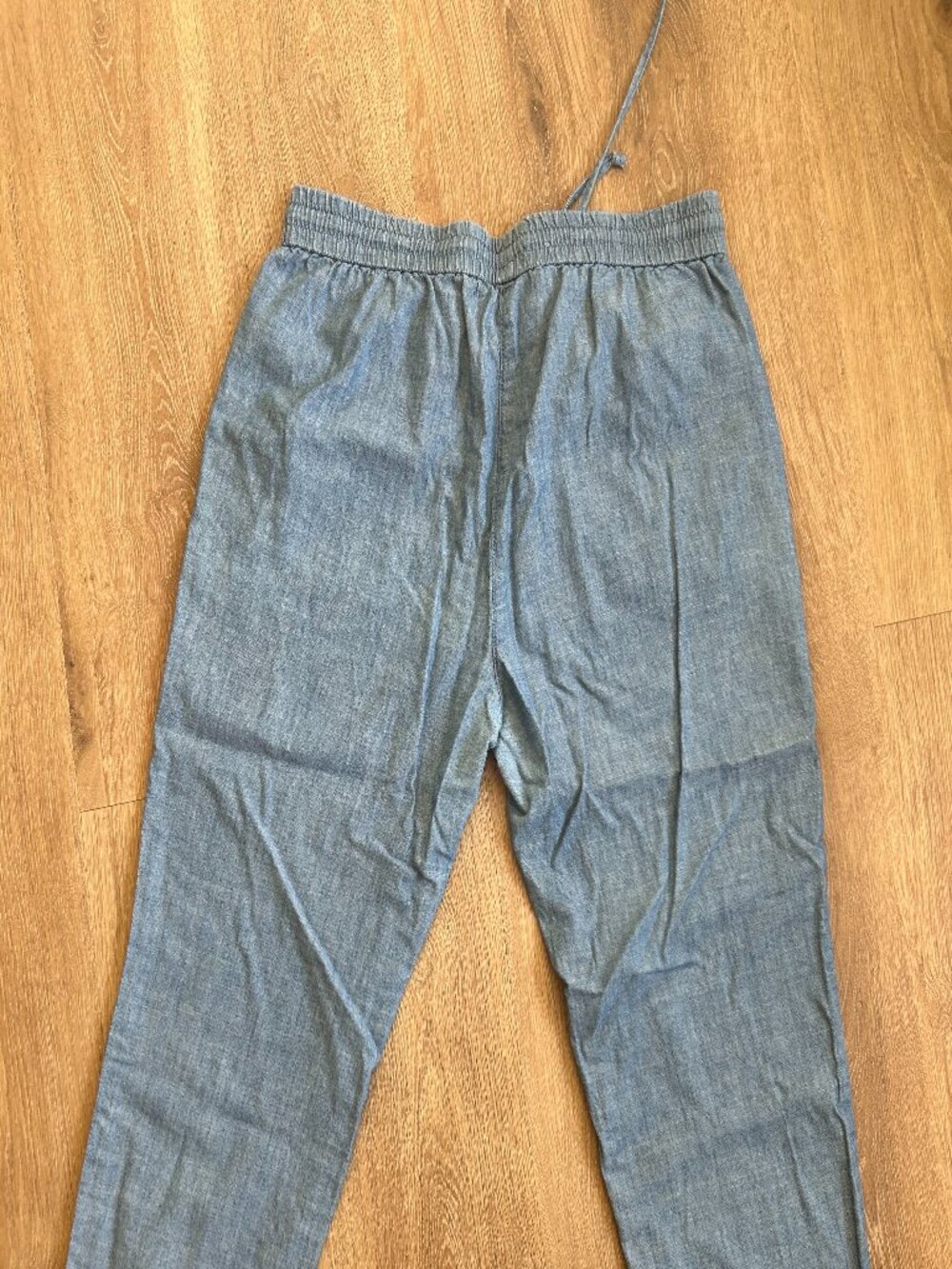 J Crew Pants Womens Size 10 Blue Chambray Jogger Elastic Waist Lightweight Pants - Picture 6 of 6